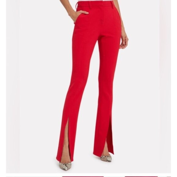 A.L.C. Womens Red Suit crest buttons Blazer jacket slit Pants Size 12 - Picture 6 of 15